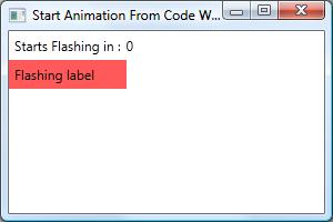 Screen shot showing animated label